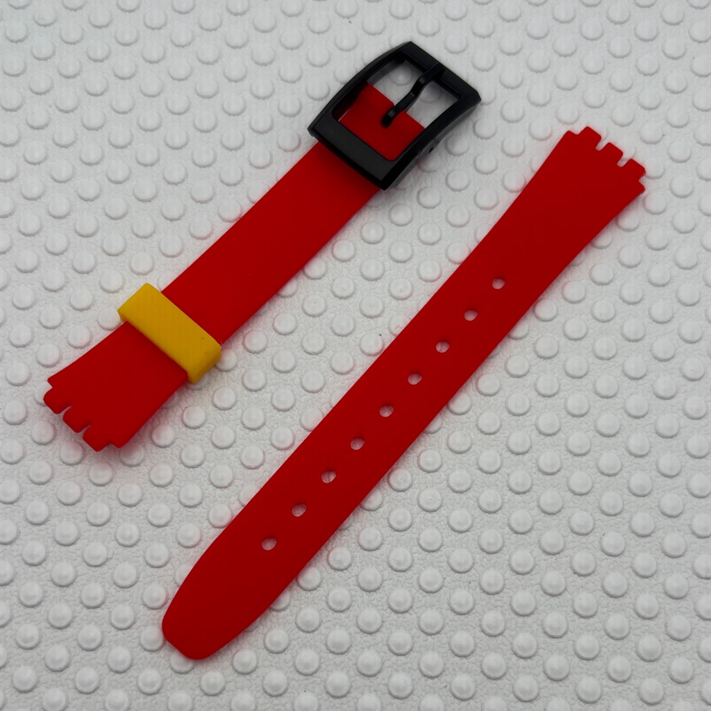 Red Watch Band Strap Only  Fits Swatch Lady Model